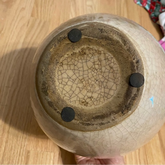 Vintage stoneware wine Oil Italian Empty Jug Pottery unique grapes numbered Vase - Picture 5 of 6